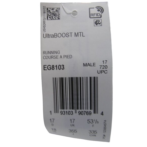 Adidas Men's Ultra Gray/Silver Chrome Boost‎ Running Shoes Size 18 - Picture 9 of 9